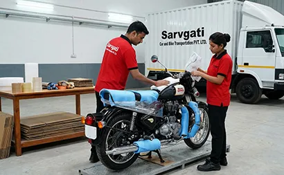 Bike packing tips for damage-free motorcycle and scooter transportation across India.