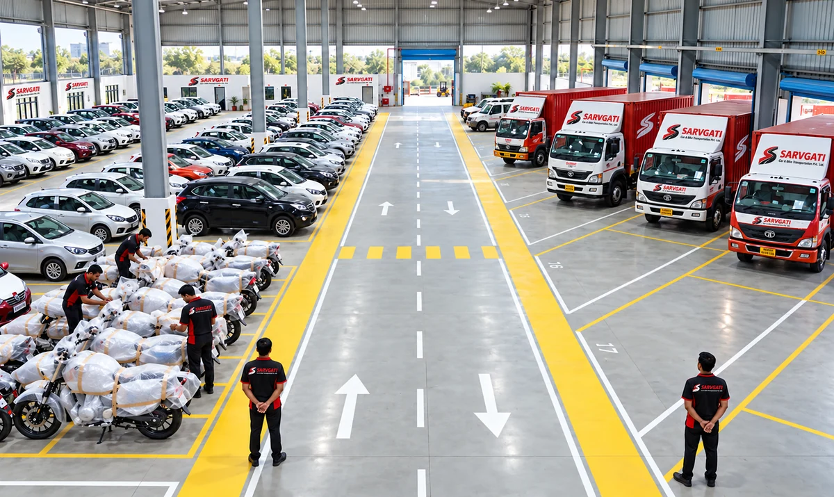 Illustration: Warehousing and vehicle storage services for cars and bikes