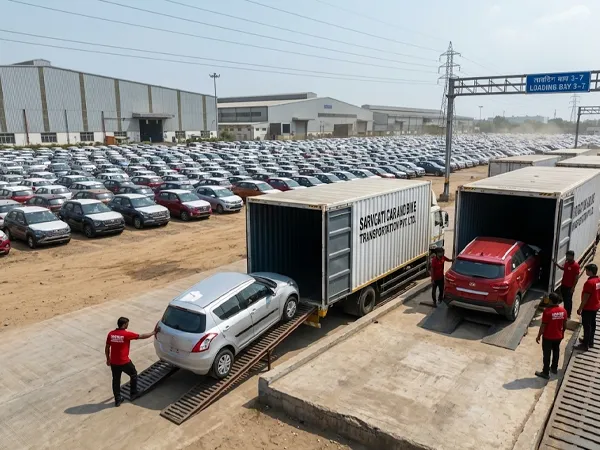 Automobile manufacturer and dealer vehicle distribution logistics across India