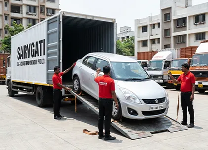 Car delivery service in Mumbai by professional transport team with MH registration